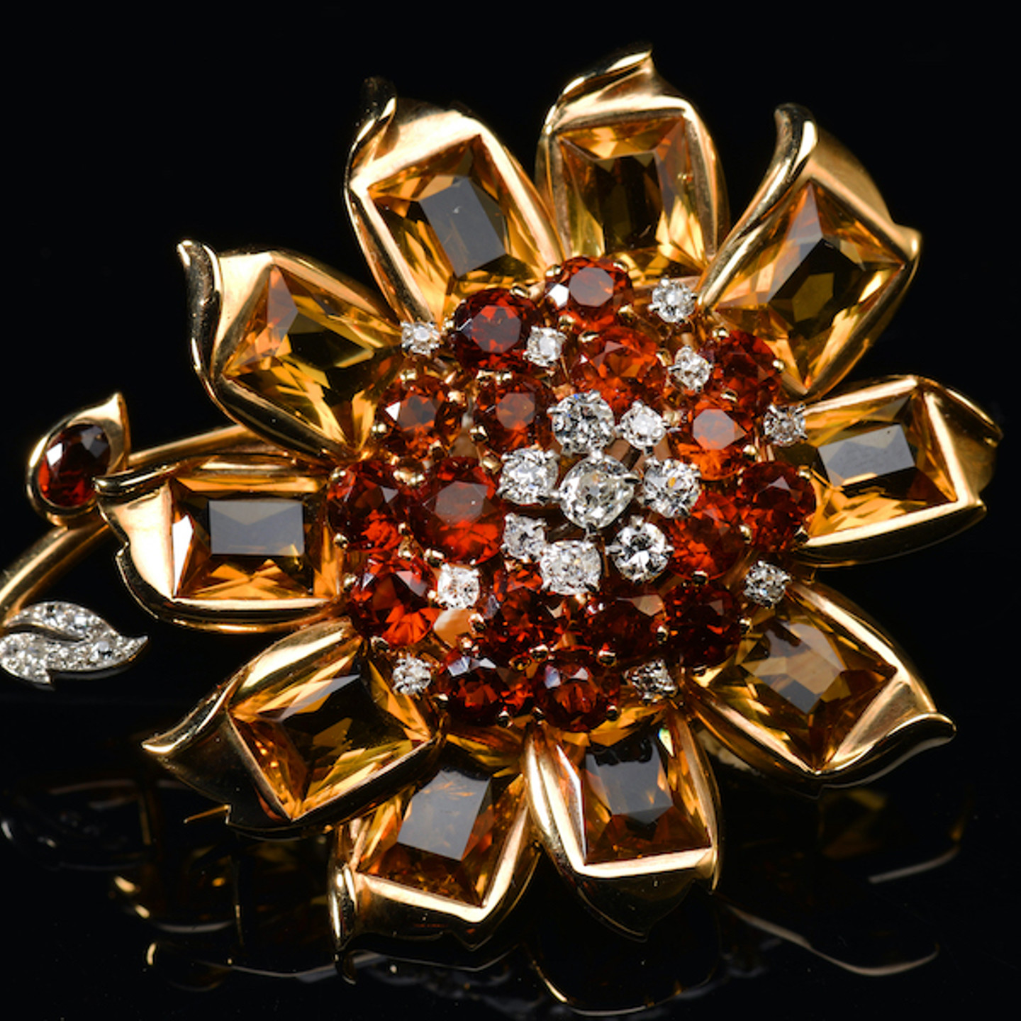 Cartier Sunflower Brooch. Sold For £10,400