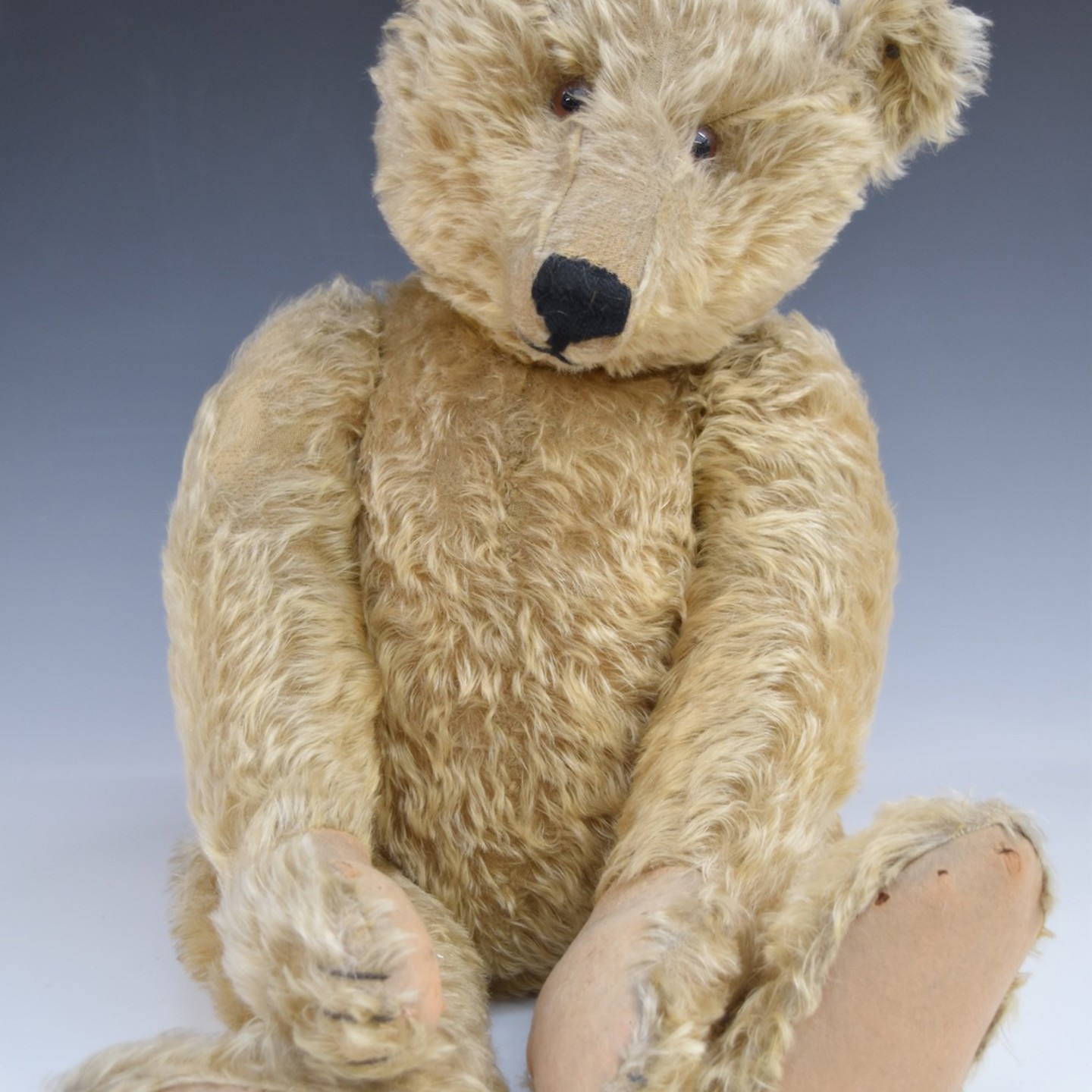 Steiff Teddy Bear 'Tyllson' With Growler, Blonde Mohair, Straw Filling, Disc Joints, Stitched Features And Button To Ear, 54Cm Tall. £2400