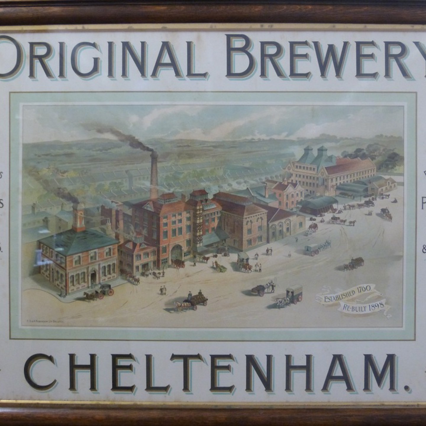 Original Brewery Cheltenham Victorian Advertising Print Ś970