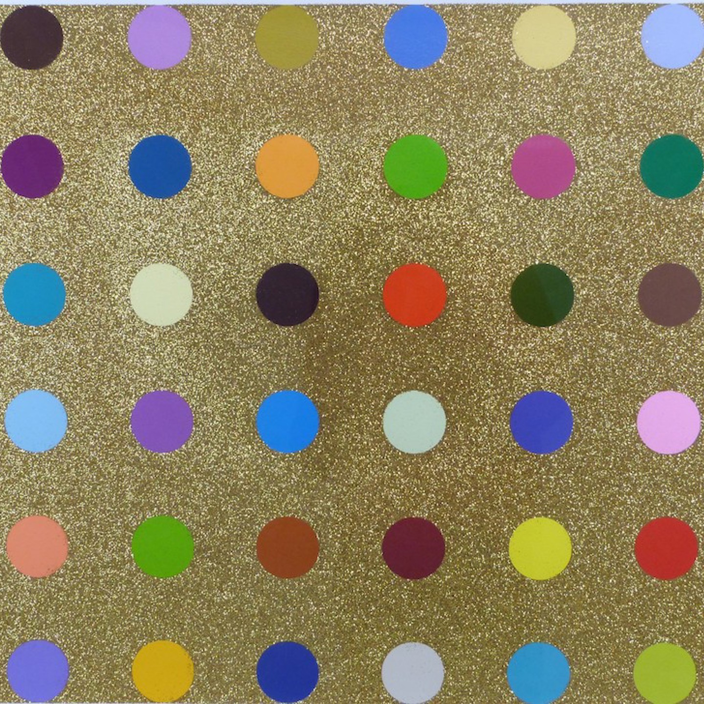 Damien Hirst (British B1965) Signed Limited Edition 94100 Gold Gift Spot Screenprint Sold Ś5,600