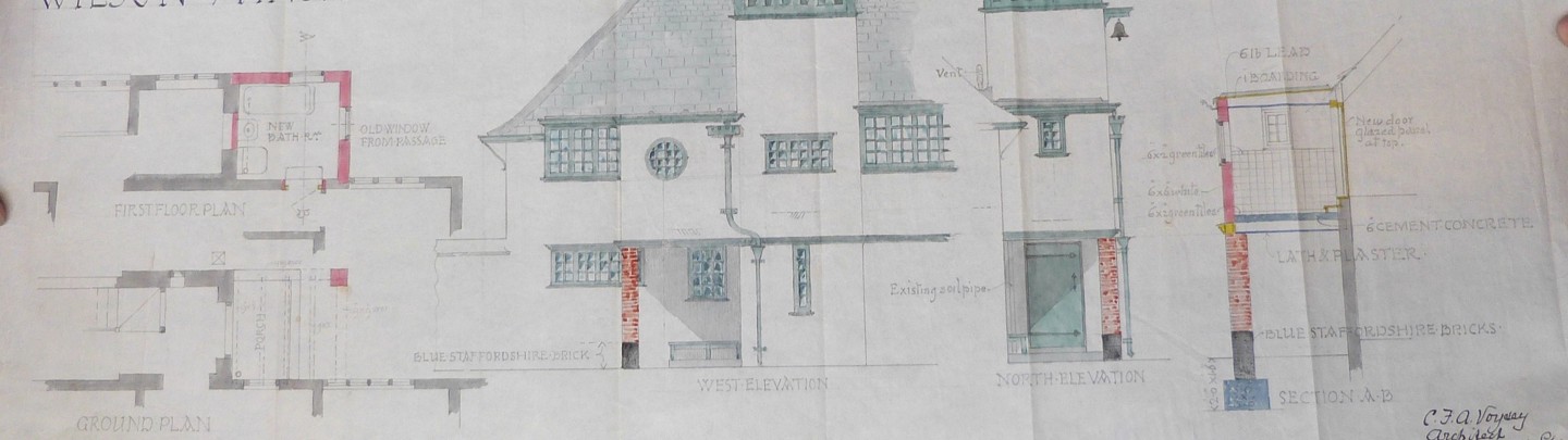 A Collection Of Architects Drawings By Voysey Relating To Perrycroft Sold Ś17,000