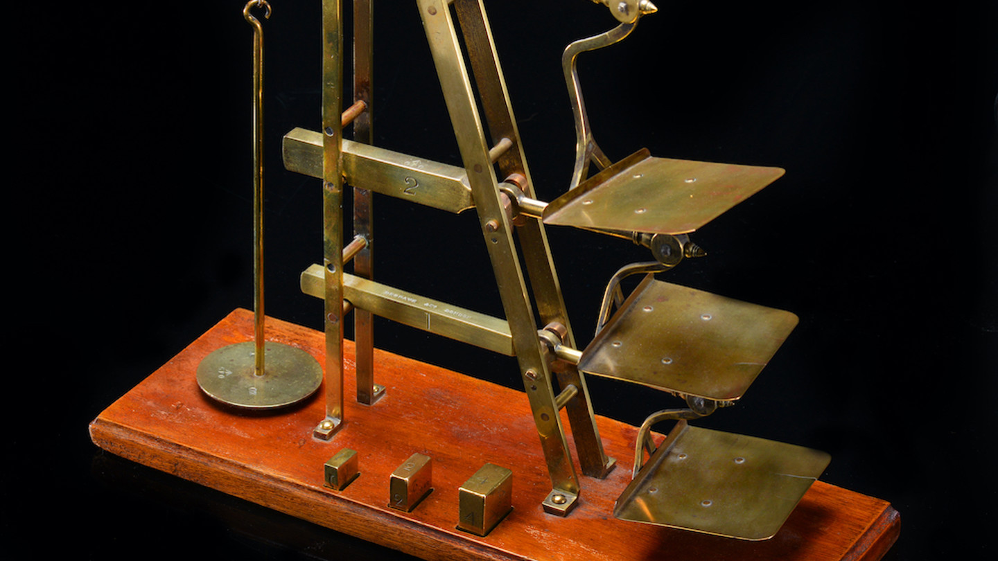 A Three Tier GPO Ladder Postage Scale By Degrave & Co London Sold £1,200