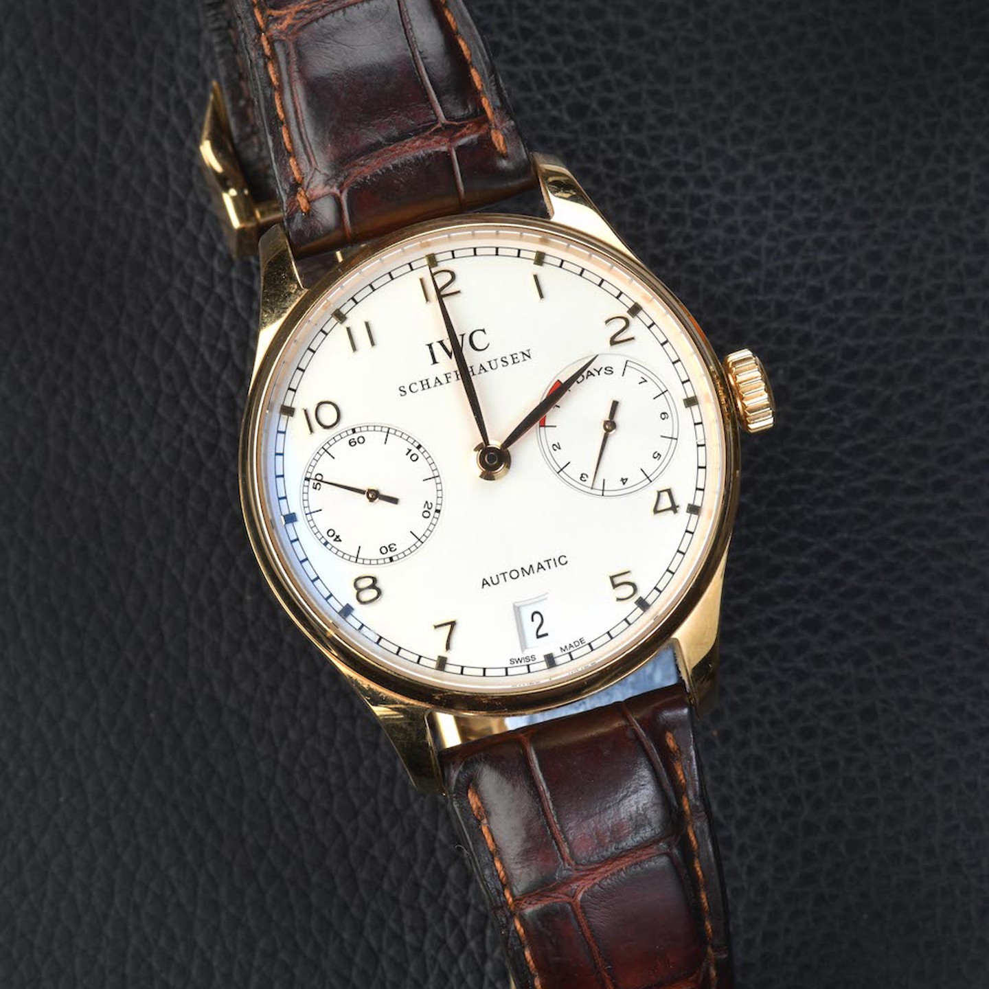 IWC Portugieser 7 Day Automatic 18Ct Gold Gentleman's Automatic Wristwatch Sold For £9,000