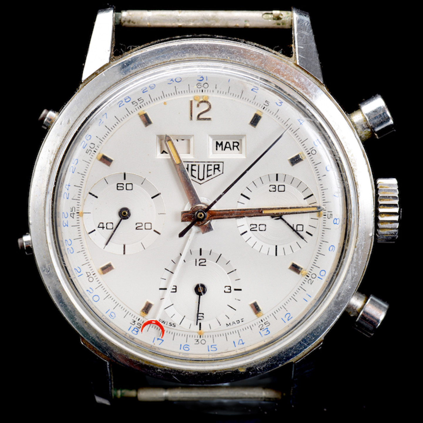 Heuer Carrera 12 Datos Mark II Gentleman's Chronograph Wristwatch Sold 6,000