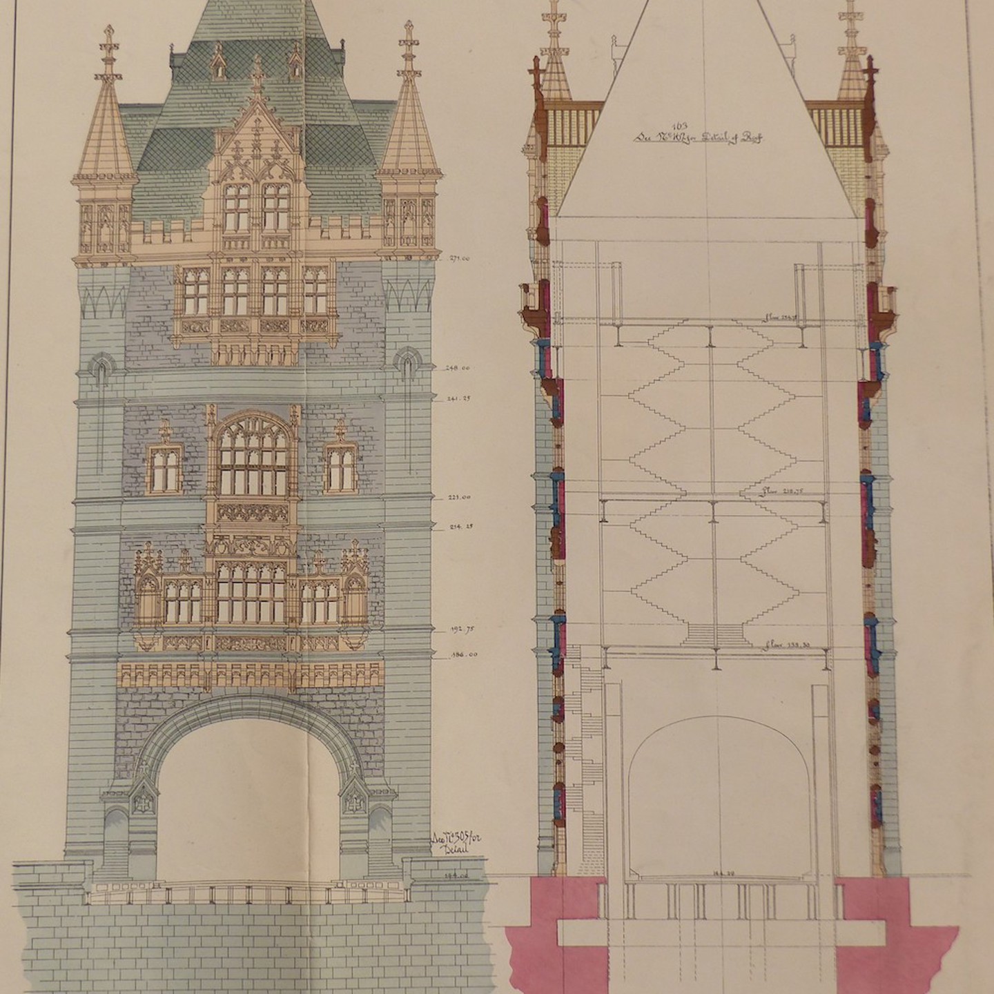 A Collection Of Plans Relating To The Design Of Tower Brdige London Sold Ś5,500